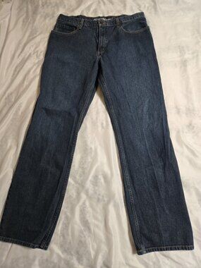 Eddie Bauer Relaxed Fit Jeans 36x34 Men's Blue Denim Straight Leg